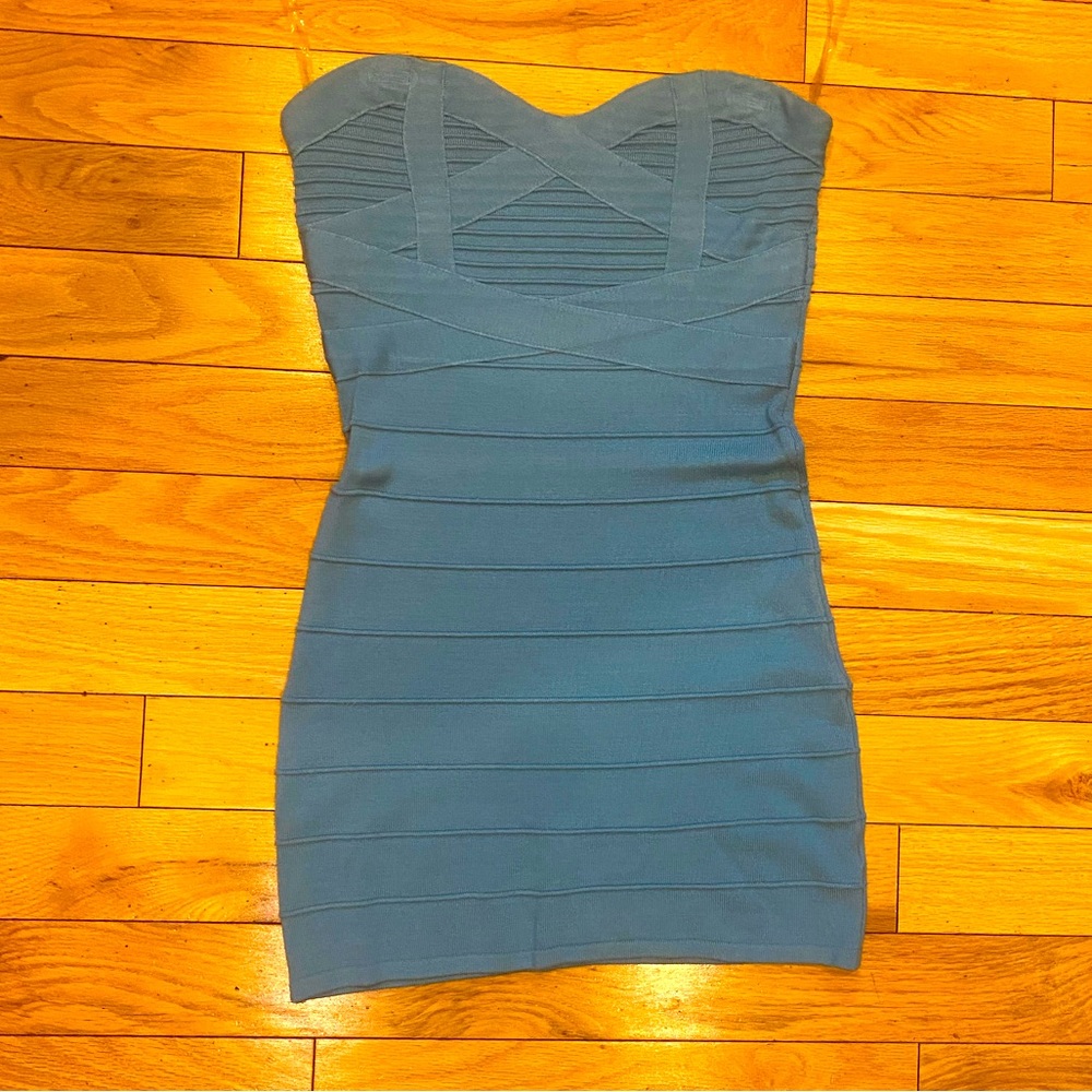 Light blue strapless dress from modcloth